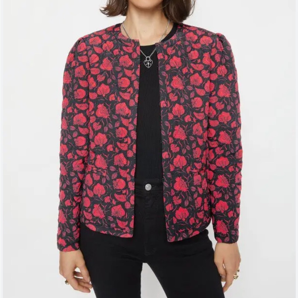 Rebecca Minkoff Shay Jacket Quilted Lotus Print Jacket